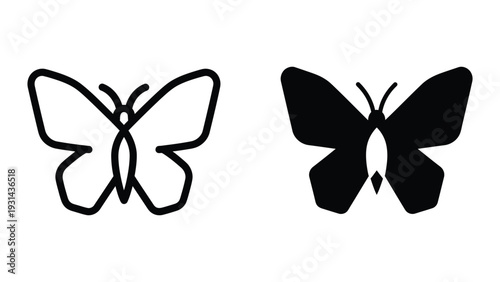 Butterfly Icons Graphic Design Transformation