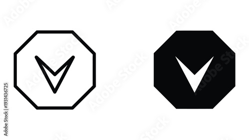 Checkmark Octagon Symbol Download Agreement