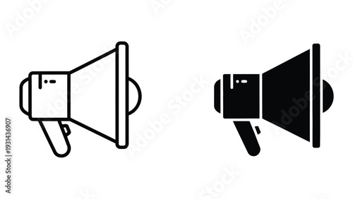 Megaphone Announcement Symbol Commercial Vector