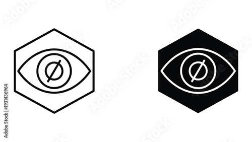 Eye Not Visible Icon Privacy Concept