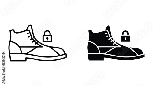 Boot Lock Security Icon Commercial