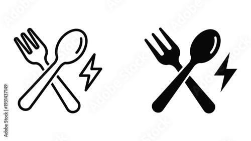 Food Energy Icon Power Meal Concept