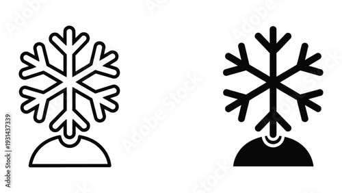 Snowflake Icon Frozen Symbol Commercial