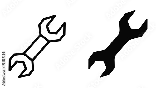 Wrench Icon Vector Tools Service Repair Industry