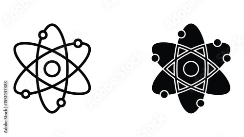 Atom Science Icon Vector Symbol
