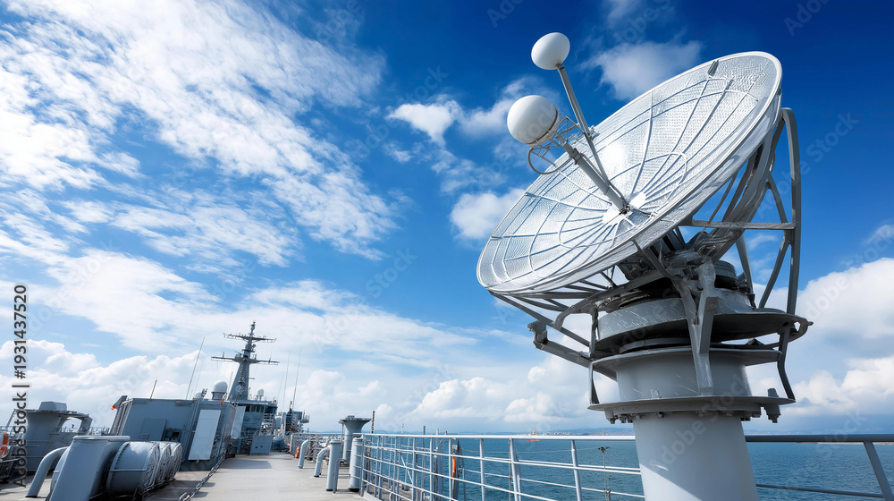 custom made wallpaper toronto digitalImage of naval ship radar grey color, sky sea background maritime surveillance, vessel detection equipment, ocean-based monitoring technology, with copy space