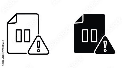 File Error Alert System Concept Icon