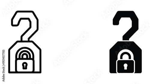 Lock Hook Security Symbol Commercial