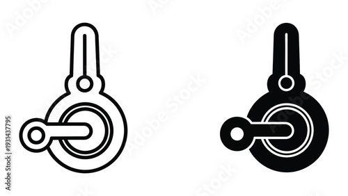 Dial Control Interface Vector Graphic Design Element