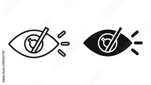 Blindness Icon Medical Information Symbol