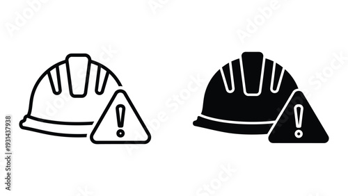Hard Hat Warning Safety Construction Symbol