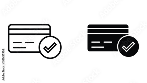 Credit Card Approved Transaction Icon Commerce