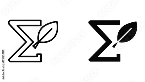 Sigma Leaf Symbol Eco Finance