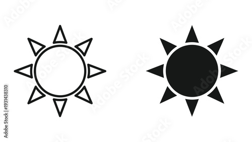 Sun Icon Vector Symbol Commercial