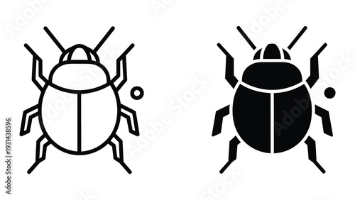Bug Icon Graphic Design Element