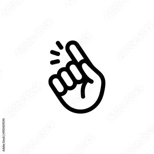 A hand gesture indicating a warning or caution sign