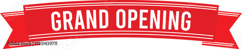 Red ribbon and scissors. Grand opening event. Poster design for business promotions or announcements

