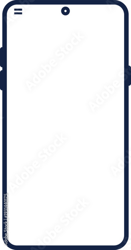 Smartphone mockup set. Realistic smart phone isolated. 3D mobile phones device front view for ui ux presentation. High quality smart phone mockup with shadow

