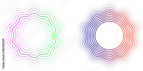 Abstract geometric patterns with vibrant colors and intricate designs