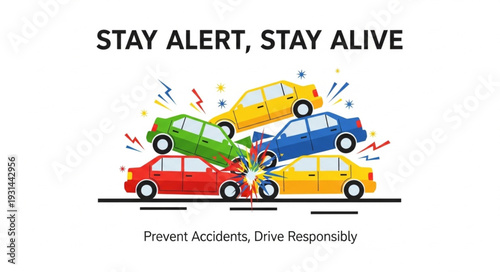 Multiple Cars in Chain Reaction Crash.