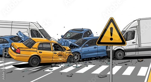 Multiple Vehicles Collided on Roadway.