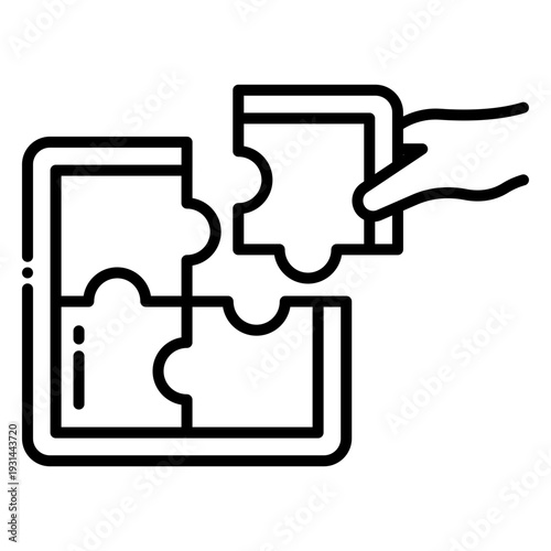 Completing a Puzzle: Hand Placing Last Piece