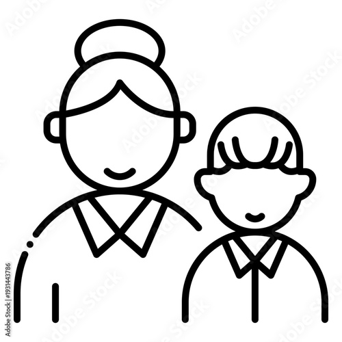 Teacher and Student Icon: Education and Learning Illustration