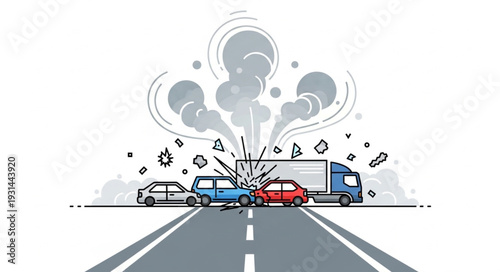 Multi Vehicle Collision on Highway.