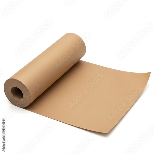 Wallpaper Mural A roll of brown paper on a white background Torontodigital.ca