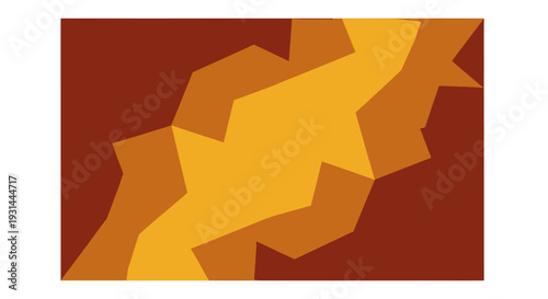 Abstract geometric shapes in shades of yellow and brown.