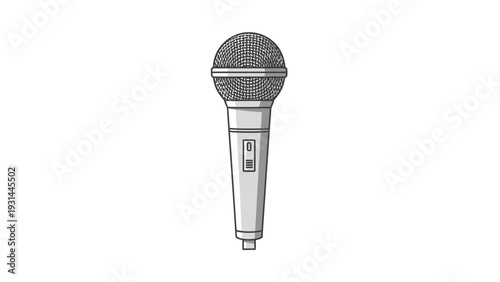 Illustration of a professional studio microphone