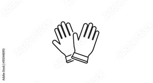 Pair of White Protective Gloves.