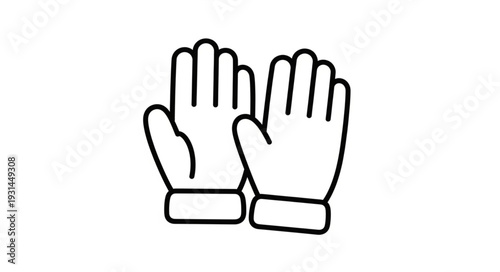Pair of Gloves Illustration Isolated.