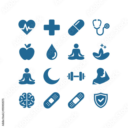medical icons set