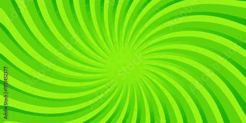 Comic background. Pop art texture. Starburst cartoon style. Anime design with explosion effect for print. Fun dot pattern. Green backdrop with halftone gradient. Funny line frame. Vector illustration
