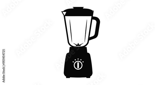 Black silhouette of a kitchen blender a common household appliance silhouette