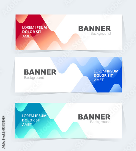Geometric banner design with vector presentation template.