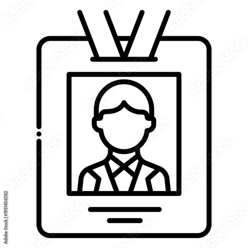 Employee ID Badge with Photograph Icon