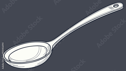 Shiny Metal Ladle for Kitchen Use.