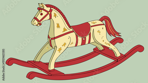 Classic Wooden Rocking Horse Toy for Children 1.