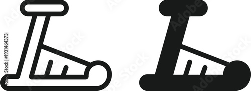 Modern and Unique  Leg Press Machine icon.