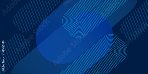 Abstract modern blue background with dark navy base, large soft gradient blue oval in the center, smooth gradients