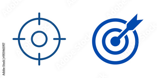 Fotografija Two blue targeting icons with transparent background isolated on transparent bac