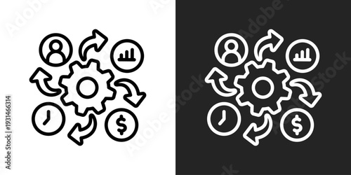 Impact Icon In Black And White Glyph Style