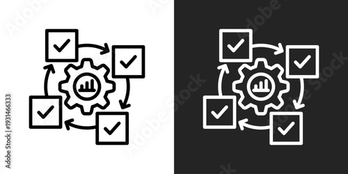 Continuity Icon In Black And White Glyph Style