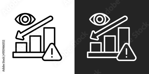 Threat Icon In Black And White Glyph Style