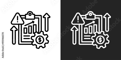 Contingency Icon In Black And White Glyph Style