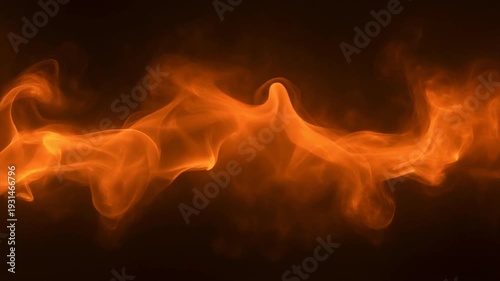 Futuristic looping orange holographic smoke drifting gently glowing tech mist seamless surreal ambience cascading softly abstract cinematic loop
