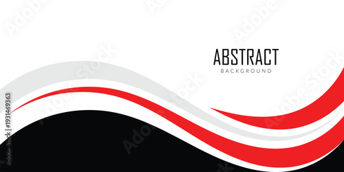 abstract creative minimalist black red dynamic wave shapes design for business card, poster, background.