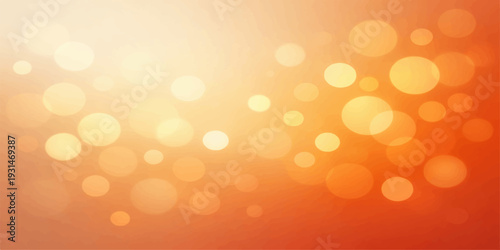 Golden abstract Christmas bokeh lights background with glowing festive circles